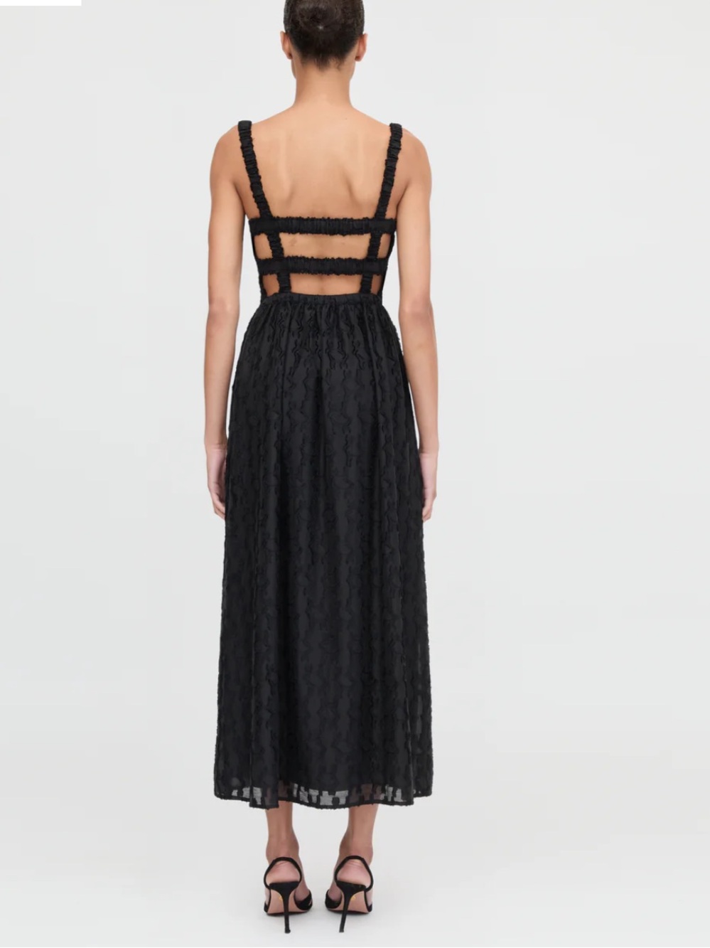 NWT Hill House Anita Nap Dress Black Fil Coupé - Picture 3 of 6